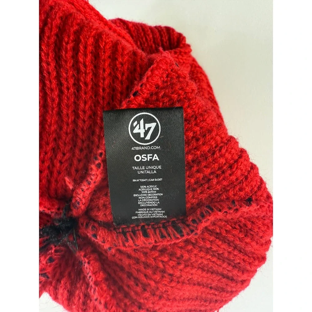 47 Brand NFL Florida Panthers Knit Pom Pom Beanie Hat Youth Embroidered One Size